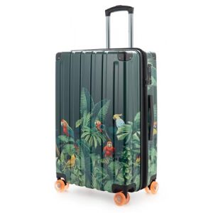 Hauptstadtkoffer Q-Damm &ndash; Valise Moyenne Extensible 4 Roues, 68 cm / 89 L, Bagage en soute 158 cm, Coque Rigide Polycarbonate/ABS, TSA, Design Perroquet (Sagenta GmbH, neuf)