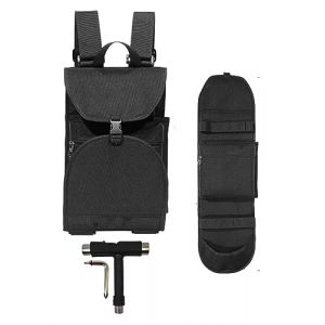 SusggO Pack : 1 sac à dos skateboard + 1 clé T Skate Outil Clé T Skateboard Accessoire. Skateboard Housse Longboard Sac de transport Sac à dos Skate Cruiser Cadeau Skaters (Findme2020, neuf)