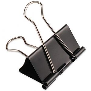 H&S Pince Papier Clip Bulldog Robuste - 10pcs - Grandes Pinces de Bureau Noires à Double Clip pour Documents - Pinces Clips Métalliques Feuille & Document - Pince a Papier Large (Tinyyo Europe, neuf)
