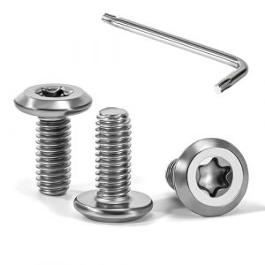 Tunejoy Vis à Tête Plate Torx M4 x 10 mm Vis à Six Pans Creux en Acier Inoxydable A2 V2A Boulons de Meubles Hexagonale avec Clé T20 Filetage Complet 30 Pièces (HYPER SHOP SRL, neuf)