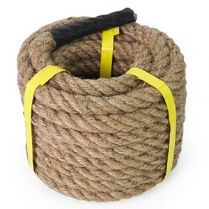 Aoneky Corde en Jute 14/16/ 20/25/ 30/40/50mm, 8/15/30M Corde en Chanvre Torsadée Épaisse en Fibres Naturelles pour Jardin Décoration, Grimper Sport DIY (15M 30mm) (A-Aoneky, neuf)