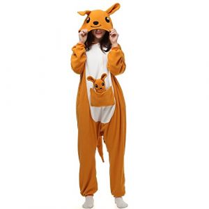 ZKomoL Pyjama onesie pour cosplay, adulte, unisexe, modèle tigre, Kangourou., M (Champion France, neuf)