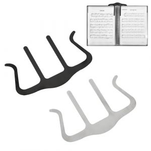 DEARBAG Lot de 2 Clip Livre Musique en Métal Clips de Partition de Musique en Métal et Porte-Page Pinces à Livres pour Tenir Le Livre Ouvert, Clip pour Pupitres à Musique Pianos Lecture Livres (surnamei, neuf)
