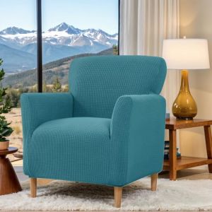 LiveGo Housse de Fauteuil, Housse de Fauteuil de Banquet en Tricot Extensible avec accoudoirs, Housse de Chaise Extensible pour Salon, Housse de Fauteuil Souple (chaowuuk, neuf)
