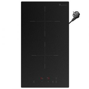 Plaque Induction 2 Feux Encastrable – Verre Mat Anti-Traces, Fonction Boost, 9 Niveaux de Puissance, Minuterie 1-99 Min, Sécurité Enfant, 3500W (SINGLEHOMIE, neuf)