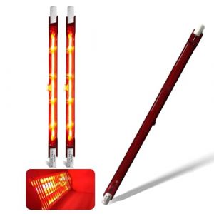 Ampoule Infrarouge 1500W, Ampoule Chauffante Rubis 254mm, Lampe Halogène Infrarouge Dimmable, 240V Tubes Halogène Quartz R7s 1500Lm, Lampe Quartz R7s pour Chauffage Heatmaster U3, 10mm Ø, Paquet de 3 (JHKEJI, neuf)
