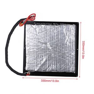 Garosa Plateforme Chauffante en Aluminium 24V MK3 330x330mm avec Fil et Coton isol&eacute; Compatible avec les Imprimantes 3D X5SA X5SAPRO (yapdi, neuf)