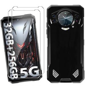 HuiYouMY Coque pour Doogee S200X/Doogee S200 (6.72") avec 2 Pièces Verre Trempé Protection écran, Black Silicone TPU Souple Etui Housse Anti-Rayures Antichoc Case - Noir (SCDMY, neuf)