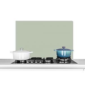 Credence Couleur - Vert menthe - Intérieur Fond de hotte 80x55 cm Credence aluminium Plaque inox de cuisine (WallCircle, neuf)