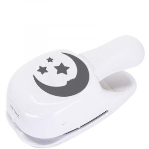 Artoz Perforatrice à papier - Perforatrice pour cartes - « M lune et étoiles » - 50 mm - Perforatrice pour la fabrication de cartes pour invitations, anniversaire, Noël, cartes de vœux, décoration de (GUSTAV NEUSER GmbH, neuf)