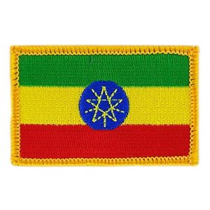 Patch &eacute;cusson brod&eacute; drapeau ethiopie ethiopien thermocollant insigne backpack (Akachafactory, neuf)