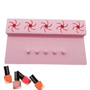 Support de vernis à ongles en silicone, tapis repose-main antidérapant, portable et léger pour manucure, pédicure et application de vernis à ongles (1 pièce) (weilkm, neuf)