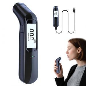 LAXISCREED Ethylotest, Ethylotest Electronique Rechargeable, Alcootest Ultra-Compact avec &Eacute;cran LCD, Haute Pr&eacute;cision pour Particuliers et Professionnels (LON CHENG, neuf)