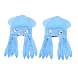 Garneck Lot de 2 Chapeaux Pieuvre Amusants Bleu Accessoires D&eacute;guisement Animaux Marins pour Adultes et Gar&ccedil;on et Filles Casquettes L&eacute;g&egrave;res et Confortables F&ecirc;tes Halloween Cosplay et (Eerstra, neuf)
