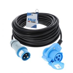 KALLE DAS KABEL Rallonge CEE 230 V - Câble de camping - Câble CEE avec fiche de camping et raccord coudé - H07RN-F 3G - 2,5 mm² - 15 m (Händlershop von Btec (Alle Preise inkl. Mwst.), neuf)