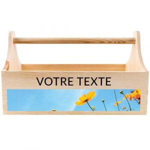 Creative Deco Bo&icirc;te &agrave; Outils en Bois Personnalis&eacute;e | 34 x 18 x 20,5 cm (+/- 0,5 cm) | Coffret Cadeau avec Texte souhait&eacute; + Photo | Caisse &agrave; Outils avec Poign&eacute;es et Rangement (Creative Deco, neuf)