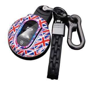 ontto Coque de clé de Voiture en Plastique ABS - Convient pour Mini Cooper S D F55 F56 F57 F54 F60 JCW Clubman Countryman Télécommande - Étui Porte-clés - 3/4 Boutons (Ontto, neuf)