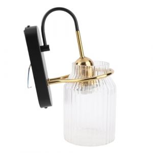 Acouto Applique Murale, E26/E27 Applique Murale avec Verre Classique Salle de Bain Vanit&eacute; Lumi&egrave;re R&eacute;tro Verre Abat-Jour pour Chambre T&ecirc;te de Lit Salon110V (Poiy, neuf)