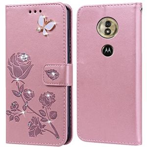 PKQTOP Coque pour Motorola Moto G6 Play Housse,Fonction de Support,Fente pour Carte,Silicone TPU,Flip Étui Case pour Moto G6 Play(5.7") (PKQTOP-FR, neuf)