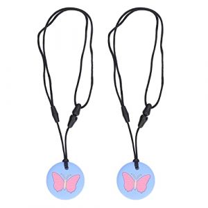TOPINCN Collier &agrave; M&acirc;cher Sensoriel en Silicone S&ucirc;r, Colliers &agrave; M&acirc;cher pour Enfants Sensoriels Adultes Atteints D'autisme, TDAH, Fidget, Morsure, anxi&eacute;t&eacute;, Collier &agrave; M&acirc;cher de Bijoux (BLUE) (Yunplsa, neuf)