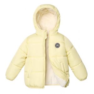 maoo garden Manteau Hiver Fille Doublure Polaire Doudoune L&eacute;g&egrave;re D&eacute;perlante Pour Tout-Petit Jaune 104 (maoo garden, neuf)