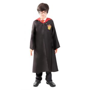 Funidelia D&eacute;guisement Officiel Harry Potter - Gryffondor pour enfants, Inclut: Cape avec capuche avec &eacute;cusson brod&eacute;, Taille 5-6 ans - Tenue pour enfants pour f&ecirc;tes, Carnaval et Halloween (Funidelia FR-BE-LU, neuf)