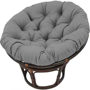 MSNCS Coussin De Chaise Papasan Ext&eacute;rieur, Coussin De Chaise Suspendue Coussin De Si&egrave;ge Rond, Coussin De Chaise Confortable Coussin De Si&egrave;ge Amovible pour Jardin Terrasse(Dark Gray,90x90cm) (geenahont, neuf)