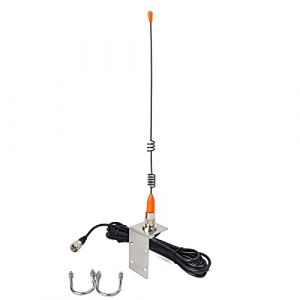 HYS Antenne marine FM 156-163 MHz avec support 5 m C&acirc;ble RG58 compatible avec les appareils mobiles VHF pour yacht, croisi&egrave;re, bateau, camion, camping-car (orange) (Two Way Radio Store, neuf)
