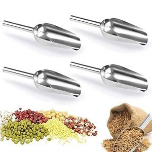 4Pcs Pelle &agrave; Glace en Acier Inoxydable, Pelle &agrave; Farine, Pelle &agrave; Nourriture, Pelle &agrave; Sucre, Pelle Pratique de Cuisine/Bar/Jardin/Supermarch&eacute;, pour Farine, Gla&ccedil;ons, Nourriture, Haricots (Lemonsearch, neuf)