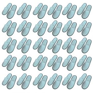 Tissting Pantoufles Jetables, Confortables Pantoufles Jetables Antid&eacute;rapantes pour Invit&eacute;s avec Semelle Respirante - Unisexe pour H&ocirc;tel, Spa et Mariage - Lot de 10 - Tissu Doux (Zousate, neuf)