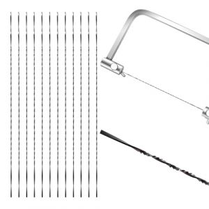 VooGenzek 12 Pi&egrave;ces 4# Lames de Scie &agrave; Chantourner avec Dents en Spirale, Lame de Scie en Spirale, Dents Spiral&eacute;es de Scie, pour Bois, Sciage, Sculpture (4#) (VooGenzek, neuf)