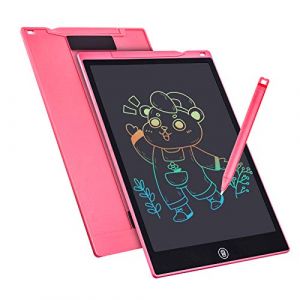 Tablette D'écriture LCD Tablette de Dessin Colorée de 12 Pouces Pour enfants, 4~12 Jouets Pour Filles Garçons, Cadeaux Effaçables Et réutilisables, Jouet D'anniversaire de Noël Pour Enfants (Rose) (XLGA, neuf)