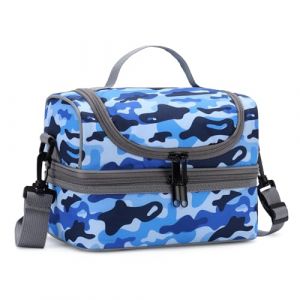 Chase Chic Sac Isotherme Repas Enfants, Sac à Déjeuner léger à double compartiment,Sac à lunch étanche avec Bandoulière Réglable amovible pour École et Pique Nique,Camouflage (Chase Chic, neuf)