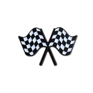 Pin's Drapeau D'arriv&eacute;e De Course Auto F1 - Drapeau Damier Noir Et Blanc - Sport - qualit&eacute; de finition - Epingle - Broche - Badge - PINS HUMOUR - ORIGINAUX (Cravate Avenue, neuf)