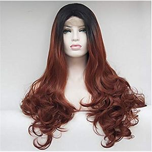 XAoSCd Perruques Avant Perruques Synth&eacute;tiques Longues Vagues sans Colle Fibre R&eacute;sistante &Agrave; La Chaleur Densit&eacute; 150% Perruque Synth&eacute;tique R&eacute;glable, 22 Pouces (24 Pouces) (ydxdsp, neuf)