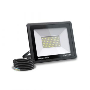 Wegoodlife 60W Projecteur LED Ext&eacute;rieur, Super Lumineux 6000LM Projecteur LED, 3000K Blanc Chaud Spot Ext&eacute;rieur, IP66 &Eacute;tanche &Eacute;clairage Mural, &Eacute;clairage de S&eacute;curit&eacute; pour Jardin, Terrasse, Garage, Cour (ZHIHAOXUAN, neuf)