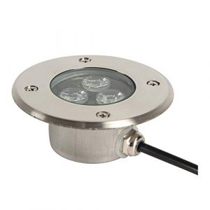 Spot Encastrable LED Exterieur Terrasse Tr&egrave;s Mince 3W Spot LED Encastrable Exterieur IP68 &Eacute;tanche Corps en Acier Inoxydable Utilis&eacute; pour Trottoir Ext&eacute;rieur, Terrasse, Jardin, Parc (DONGBOBAIHUO, neuf)