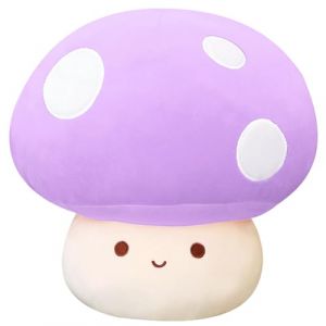 Yeqivo Oreiller en Peluche Champignon Peluche Champignon Mignon Oreiller Kawaii Cadeaux pour Unisexe Champignon en Peluche Décoration de la Maison Coussin Peluche Champignon (Violet,23CM) (Yeqivo Store, neuf)