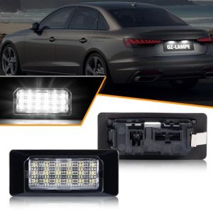 OZ-LAMPE Éclairage de plaque d'immatriculation LED pour Audi A1 S1 A4 B8 8K A5 C7 S6 A7 S7 Q5 RS5 TT2 8J TTS TTRS, Canbus Pas d'erreur feux de plaque d'immatriculation à LED Feux Arrière (gempro carparts, neuf)