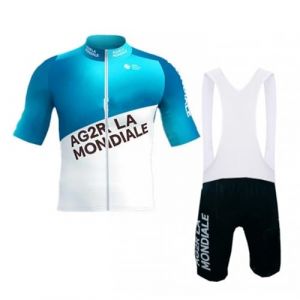 SGCIKER Hommes 2024 pro Team AG2R Maillot Cyclisme Ensemble, Été Manches Courtes Respirant Cycle Chemise VTT Vélo Vêtements Cuissard Kits 9D Gel Pad (2XL) (SGCIKER Outdoor, neuf)