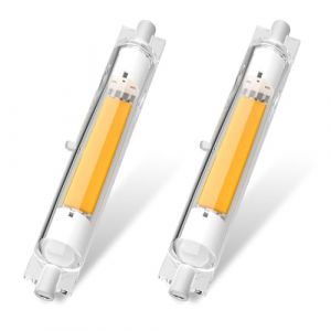 Hsientpe Ampoule LED R7S 118mm Dimmable,Ampoules R7S LED 118mm 30W équivalent à Ampoule Halogène 118mm 200W 300W,Blanc Chaud 3000K,2000LM,Pas de Scintillement,Éclairage à Faisceau 360°,Pack de 2 (Hsientpe EU, neuf)