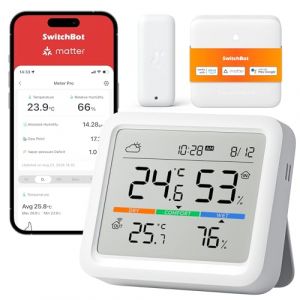 SwitchBot Bluetooth Station Météo sans Fil (Station Météo WiFi) (SwitchBot, neuf)