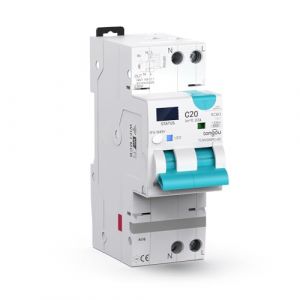 Disjoncteur différentiel connecté Wi-Fi Tuya "Smart RCBO" - Réarmement automatique - Intensité 1-20A, courant de fuite 30-100mA, température, sur puissance, sur/sous tension - Alexa - Enregistrements (Tongou Electrical, neuf)