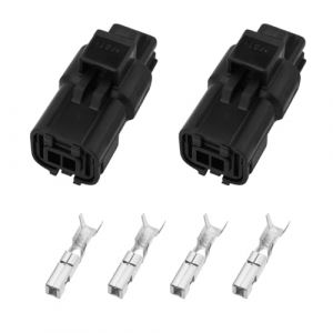 eMagTech 2 Pièces Connecteur de Thermostat à 2 Broches Connecteur de Prise de Voiture Compatible avec Renault Compatible avec Peugeot Mini Compatible avec Citroën Compatible avec Vauxhall (eMagTech, neuf)
