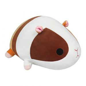 Oreiller de Cochon D'Inde Coussin Poupée Oreiller Hamster Oreiller Câlin Jouet pour Enfants Oreiller en Peluche Cochon D'Inde Hamster en Peluche Kawaii Dessin Animé Cochon D'inde 15,7 pouces (Good Night Good Dream, neuf)