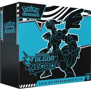Pokémon: Boîte Dresseur Élite Écarlate et Violet Fulgor Noir : Zekrom JCC (1 Carte Promo avec Illustration agrandie de Thundurus, 9 enveloppes d'amélioration et Accessoires de qualité supérieure) (Padis, neuf)