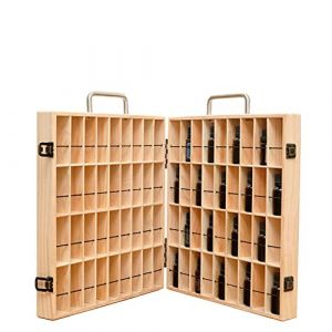 RoseFlower Bo&icirc;te Huile Essentielle Aromath&eacute;rapie Bo&icirc;te de Stockage, 72 Trous imperm&eacute;able Aromath&eacute;rapie Bo&icirc;te de Rangement en Bois - Organisateur Voyage &Eacute;tui de Transport pour Voyage et Pr&eacute;sentation (SuperFantasyMallEU, neuf)