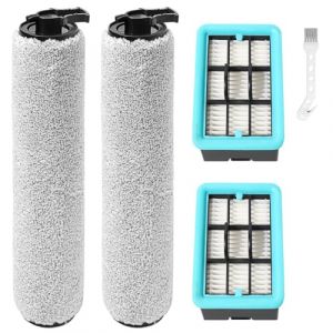 KiimSin Brosse rotative + filtres accessoires pour Bissell Crosswave HF2 / 3845N / 3831 Pièces de rechange pour aspirateur eau et poussière, 2 brosse rotative + 2 filtres Hepa + 1 brosse (KiimSin, neuf)