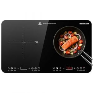 GASLAND IH582BTA Plaque à induction double, 58 cm, 3500W Plaque à induction mobile avec 2 zones, commandes tactiles, 10 niveaux de température, 10 niveaux de puissance, économie d'énergie (JAL Europe, neuf)