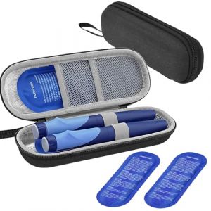 Fuhesgu Glacière à insuline Pochette Isotherme Insuline Sac Isotherme Medicament Voyage Prolongé avec 2 Blocs Réfrigérants Sac Trousse à Insulines pour Diabetique Trousse Isothermes Insulines (GURETZKE-PANAGIOTA, neuf)